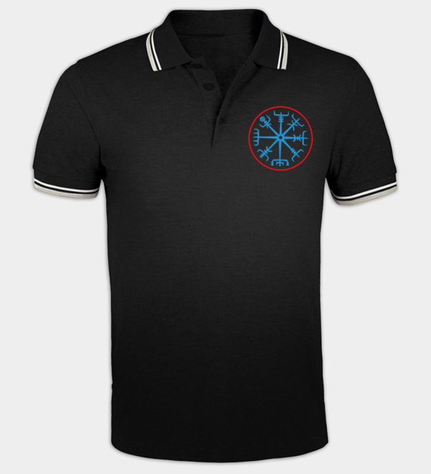Vyšívaná polokošile Vegvísir