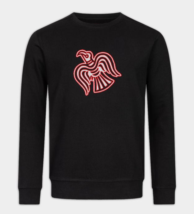 Vyšívaná mikina vikingský havran