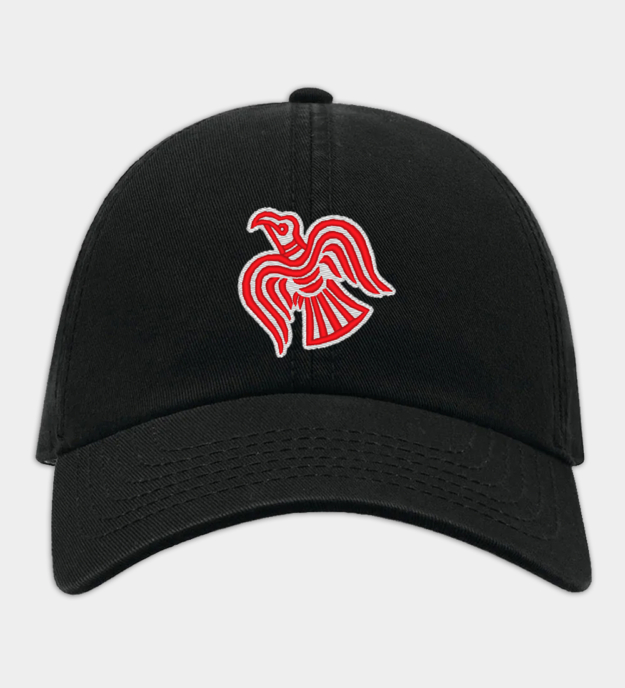 Vyšívané kšiltovka s motivem vikingského havrana